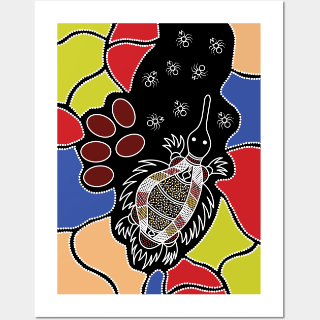 Aboriginal Art - Echidna Dreaming Wall Art by hogartharts